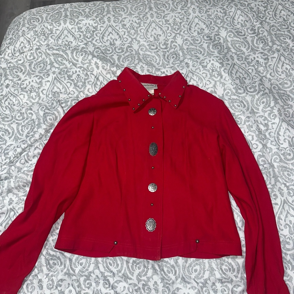 Red Studded Women's Jacket